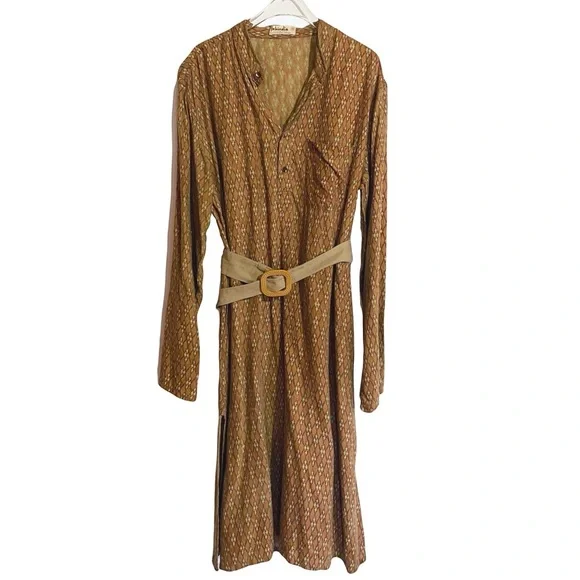 Lagenlook Rust Orange Oversized Dress - Fabindia Kurtas size L / XL (42)